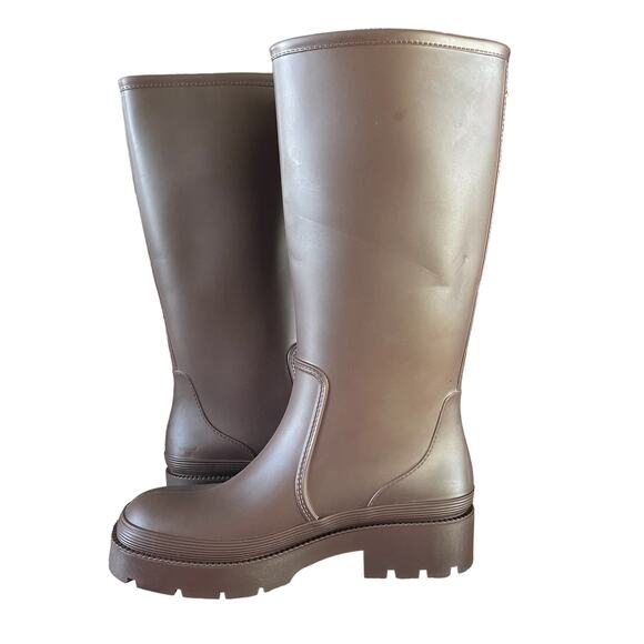 Jeffrey Campbell Rainpour Waterproof Rain Boots Brown Women’s Size 9 - Picture 3 of 12